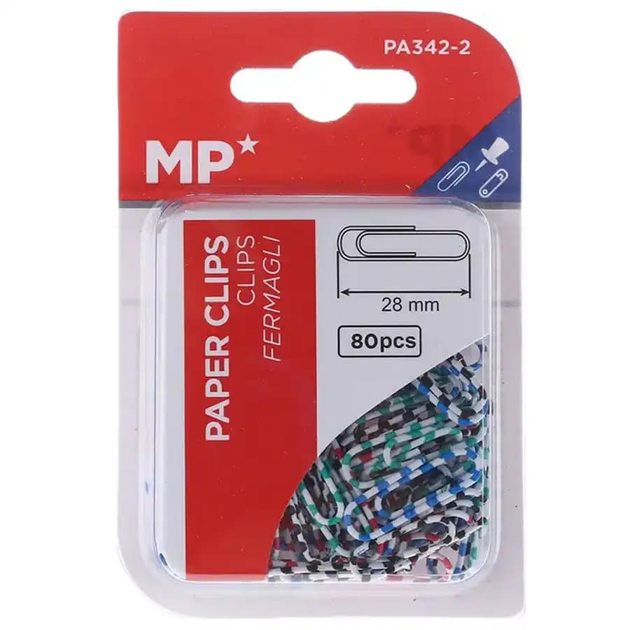 گیره کاغذ طرح دار MP بسته 80 عددی