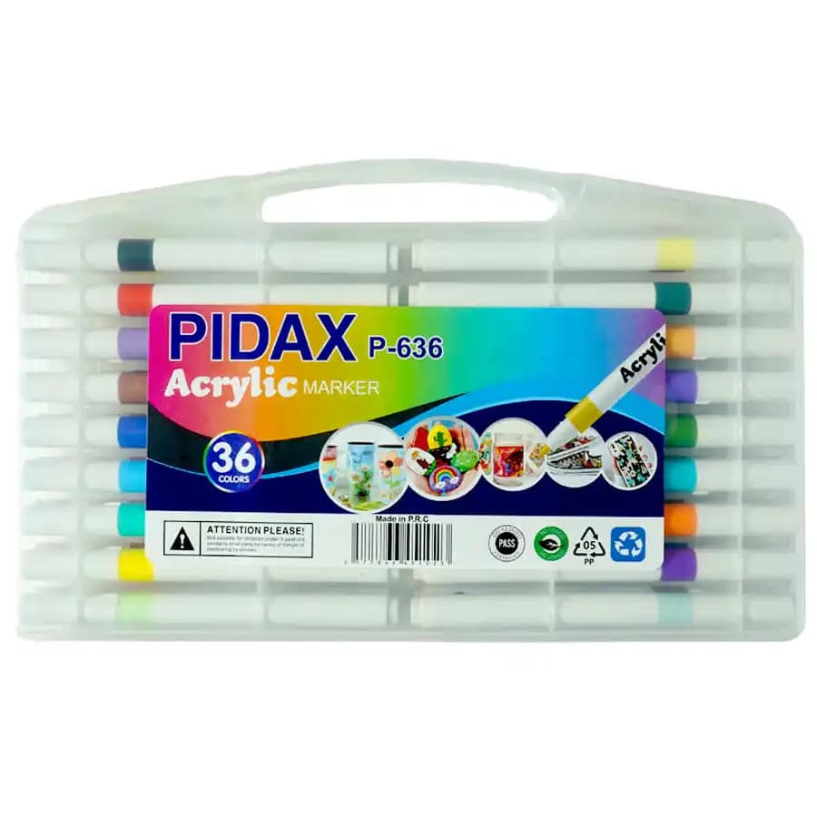 ماژیک اکریلیک 36 رنگ پیداکس مدل P636