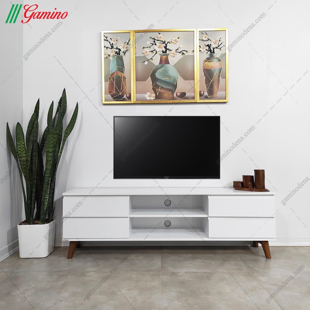 میز تلویزیون مدرن ساده و شیک کشو دار مدل دموی — تصویر ۶