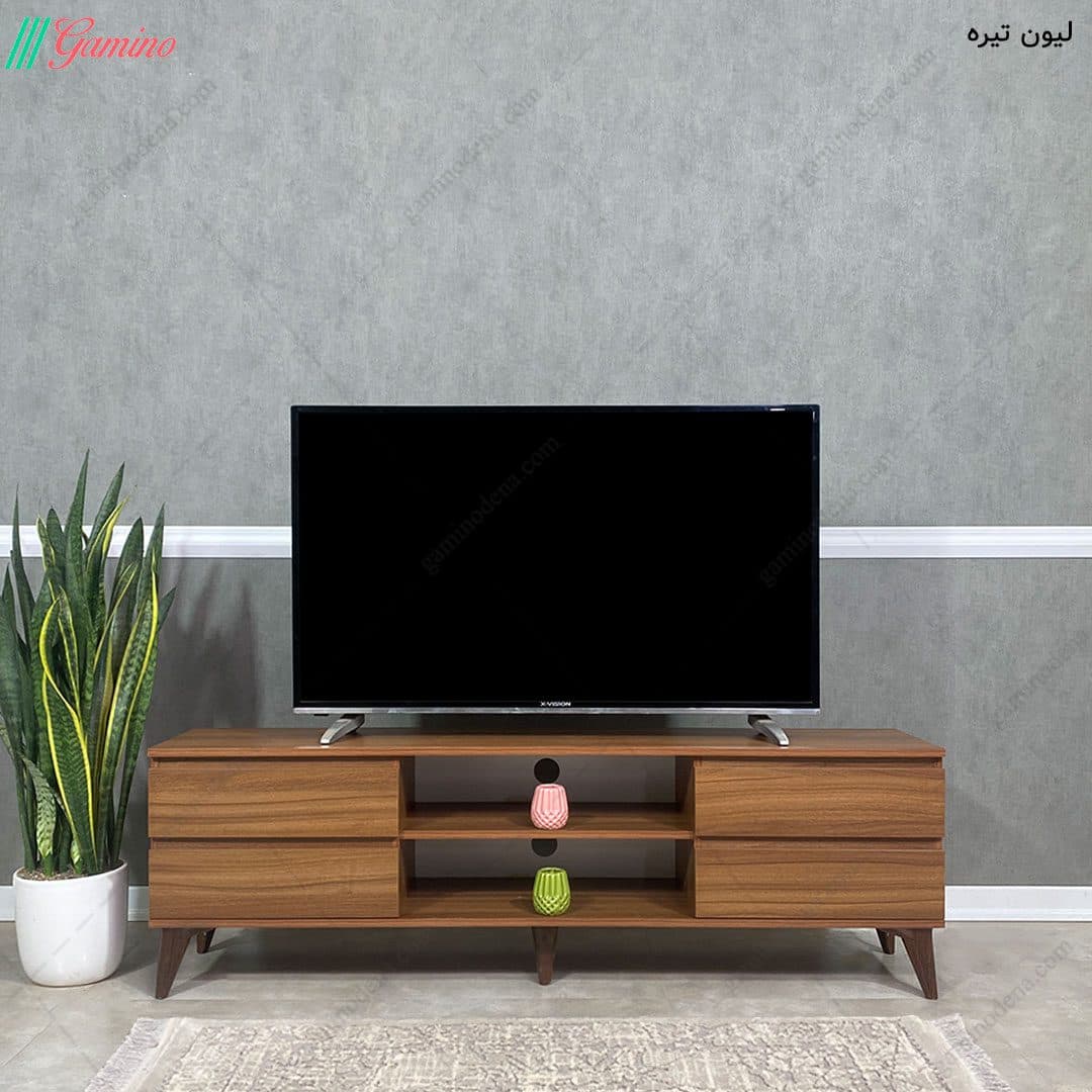 میز تلویزیون مدرن ساده و شیک کشو دار مدل دموی — تصویر ۲