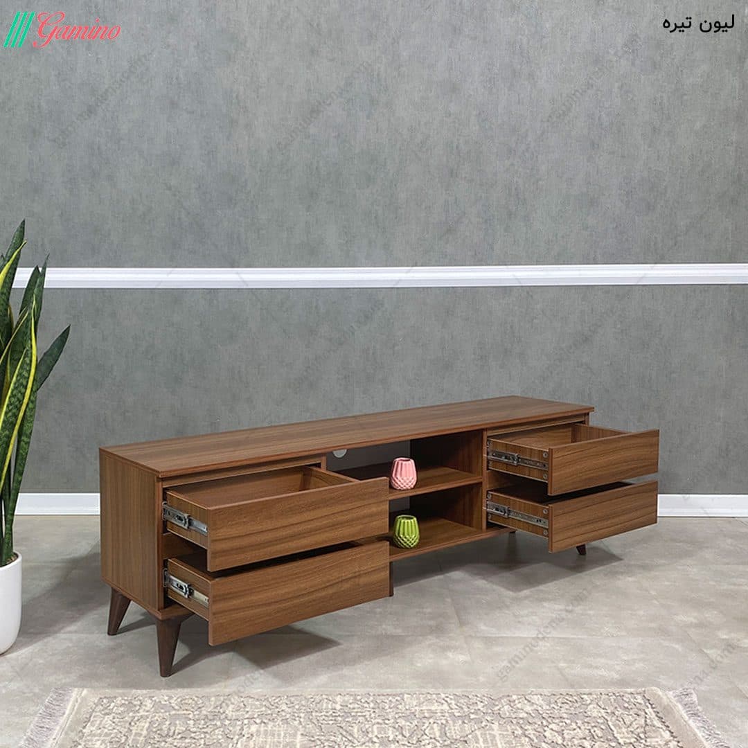 میز تلویزیون مدرن ساده و شیک کشو دار مدل دموی — تصویر ۴