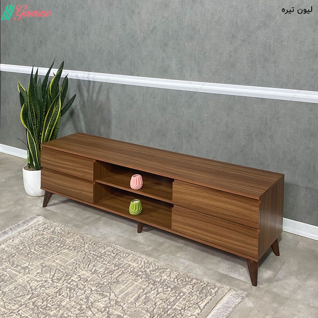 میز تلویزیون مدرن ساده و شیک کشو دار مدل دموی — تصویر ۳