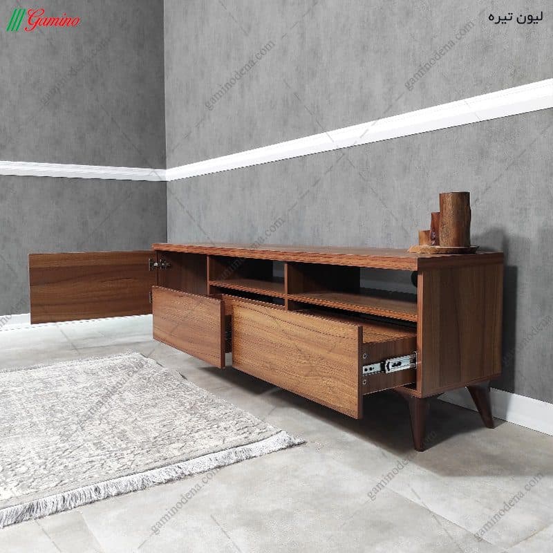 میز تلویزیون ساده و شیک ام دی اف جدید مینیمال مدل افرا — تصویر ۳