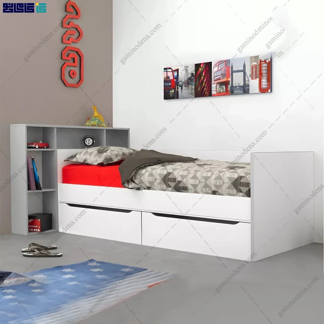 تخت خواب دخترانه مدرن آلاله یک نفره