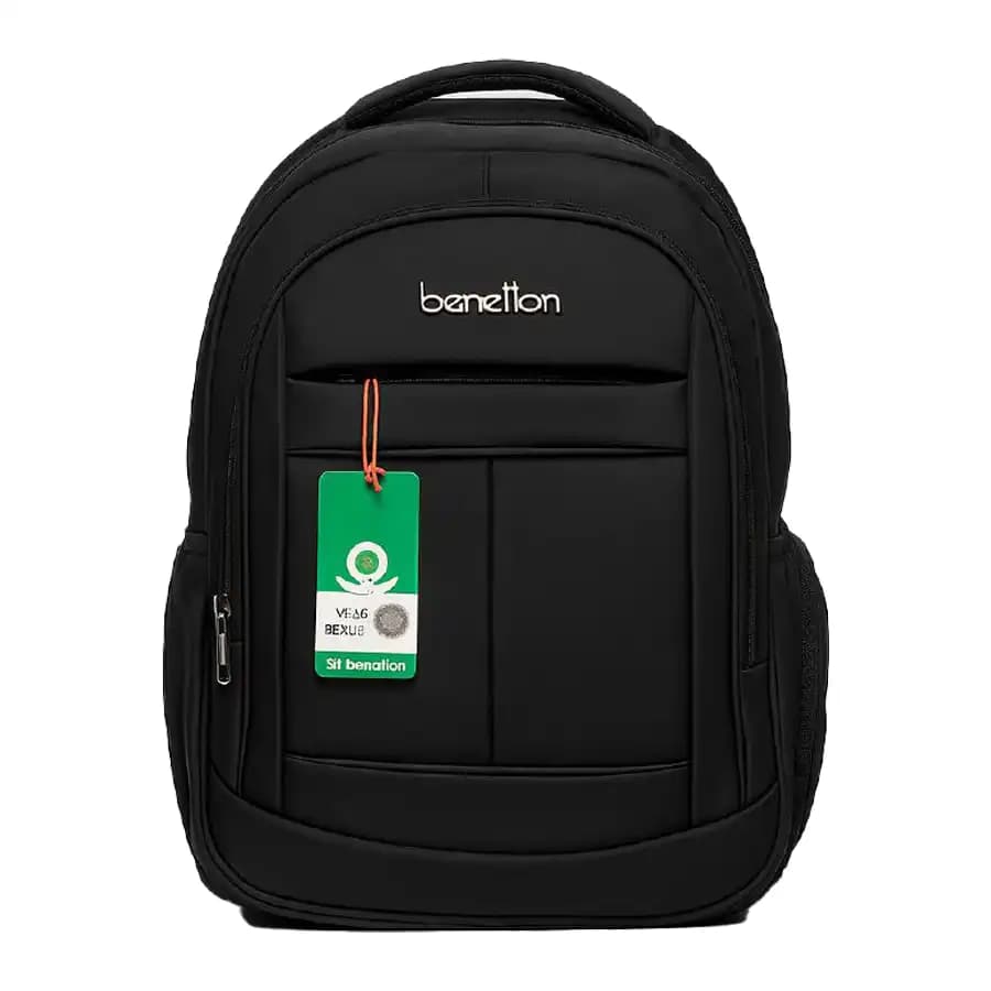 کوله پشتی مدرسه ای VEFS مدل 7028 BENETTON رنگ مشکی