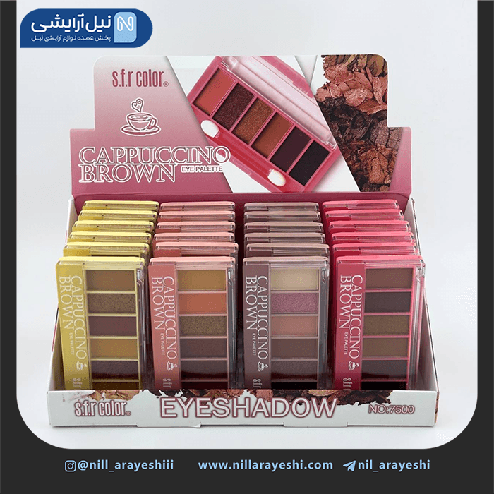 پالت سایه شش رنگ اس اف آر کالر کد 7500 — تصویر ۳