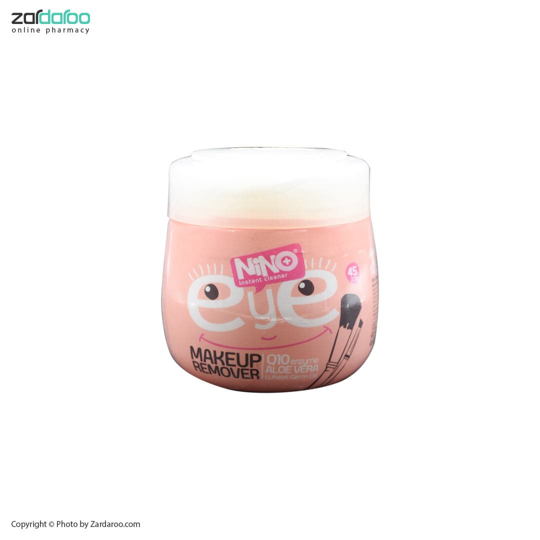 دستمال مرطوب پاک کننده آرایش دور چشم نینو Nino