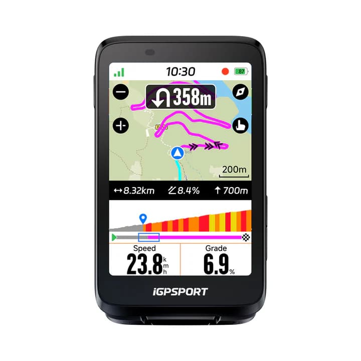 کامپیوتر دوچرخه iGPSPORT BINAVI | مسیریابی حرفهای با GPS و هشدار پیچ — تصویر ۴
