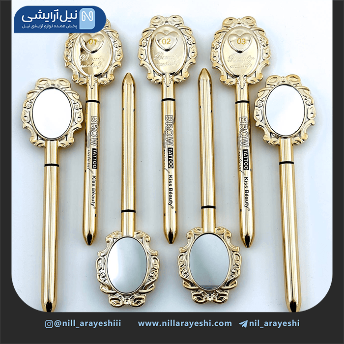 هاشور ابرو کیس بیوتی آیینه دار قلبی کد 03 – 59187