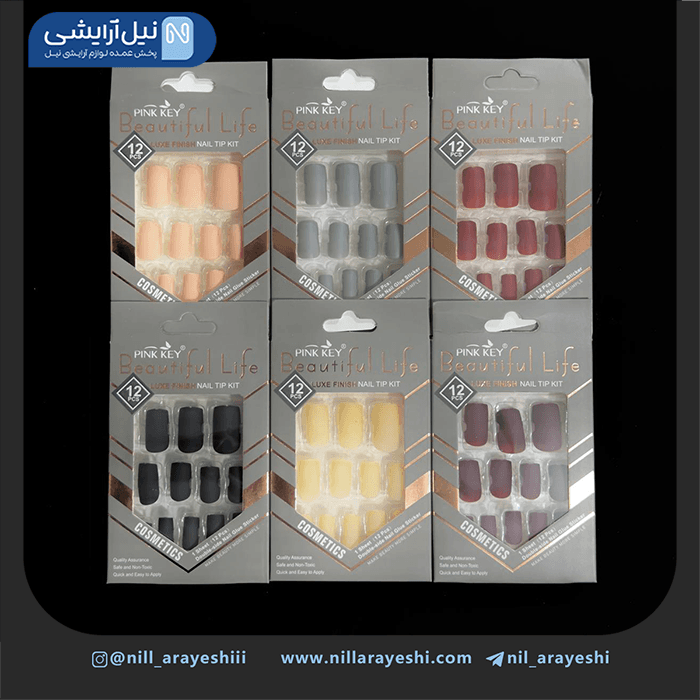 ناخن مصنوعی به همراه چسب ژله ای پینک کی کد pt3330 – 1 — تصویر ۲