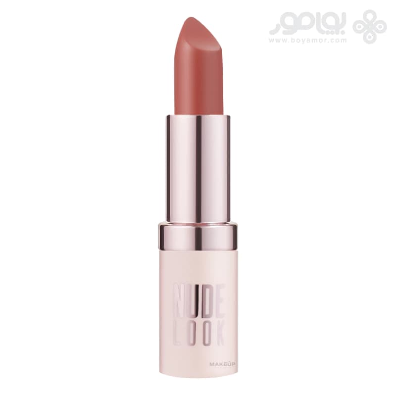 رژ لب جامد مات گلدن رز مدل NUDE LOOK شماره 03 رنگ PINKY NUDE