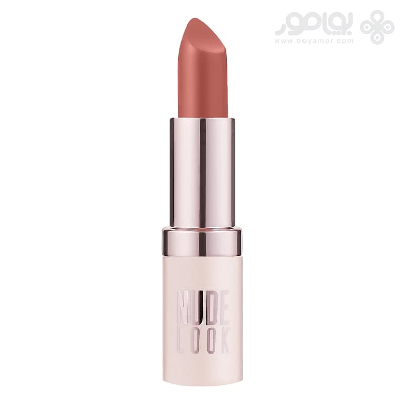 رژ لب جامد مات گلدن رز مدل NUDE LOOK شماره 02 رنگ PEACHY NUDE
