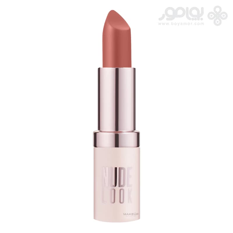 رژ لب جامد مات گلدن رز مدل NUDE LOOK شماره 01 رنگ CORAL NUDE