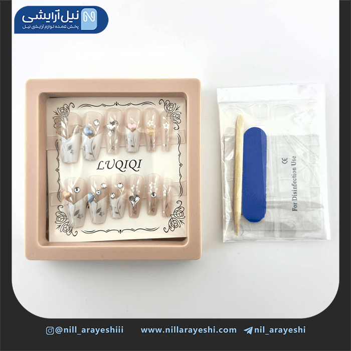 ناخن مصنوعی به همراه چسب ژله ای لوکیکی