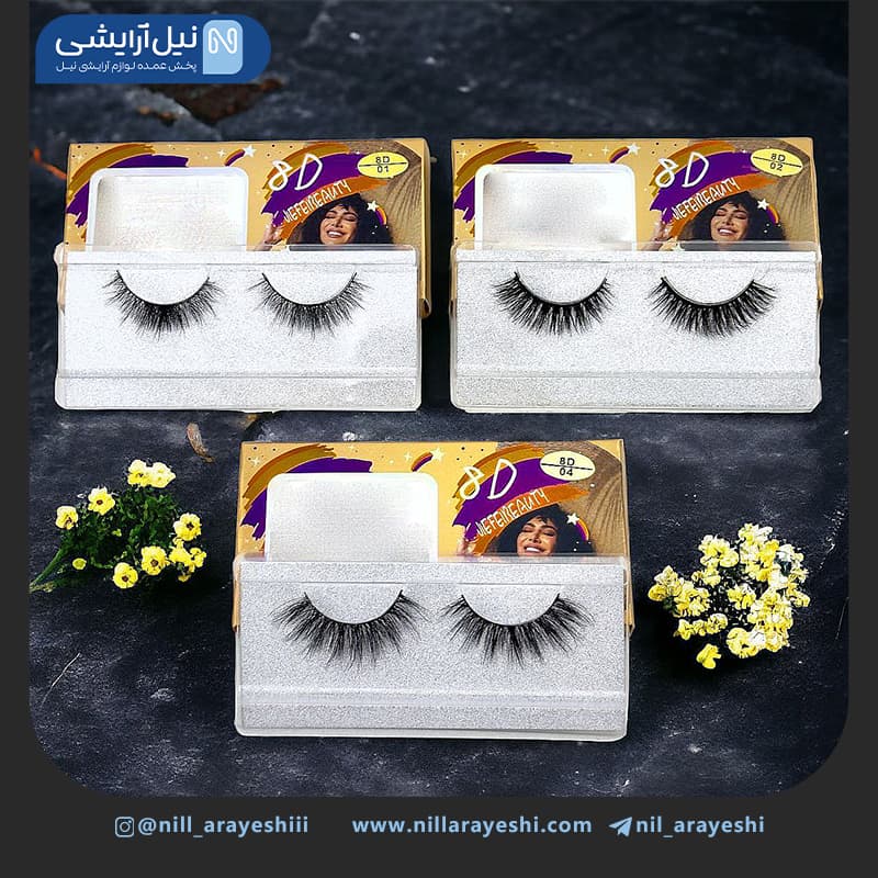 پک مژه مصنوعی 8D جیفی بیوتی ده جفتی کد jf195 — تصویر ۳