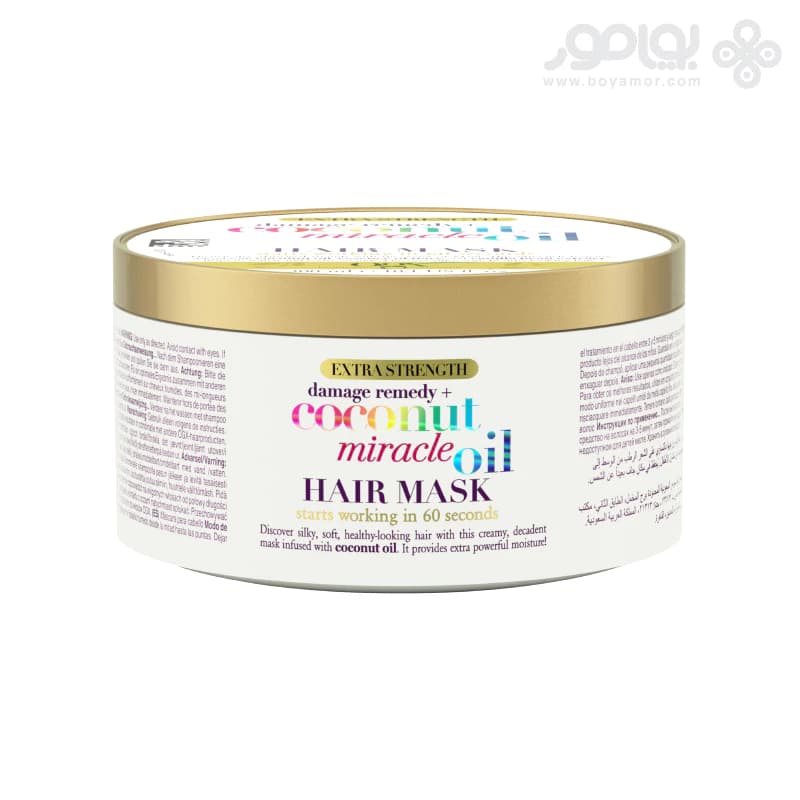 ماسک ترمیم کننده موی او جی ایکس مدل COCONUT MIRACLE OIL حجم 300 میل