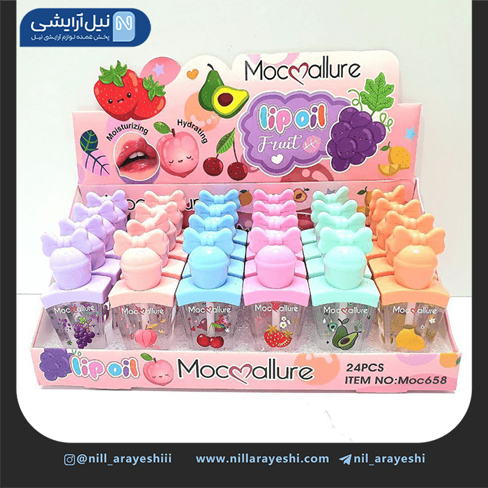 برق لب میوه ای پاپیون دار موکالوره کد moc658