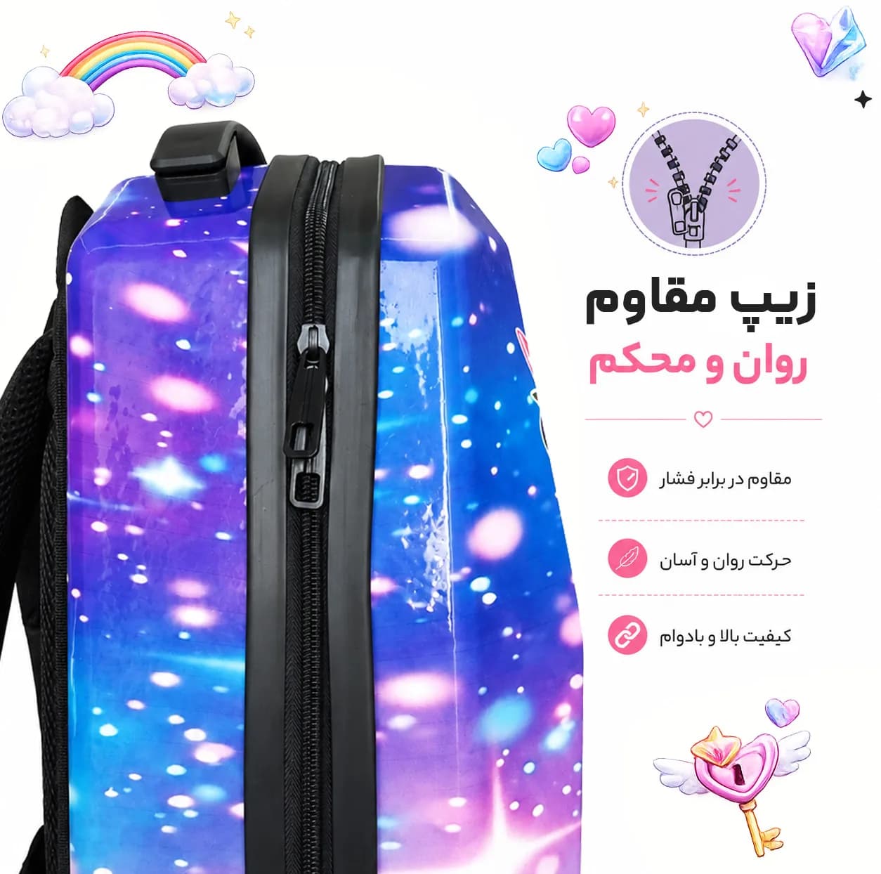 کوله پشتی مدرسه مارینوکس مارول مدل Unicorn — تصویر ۵