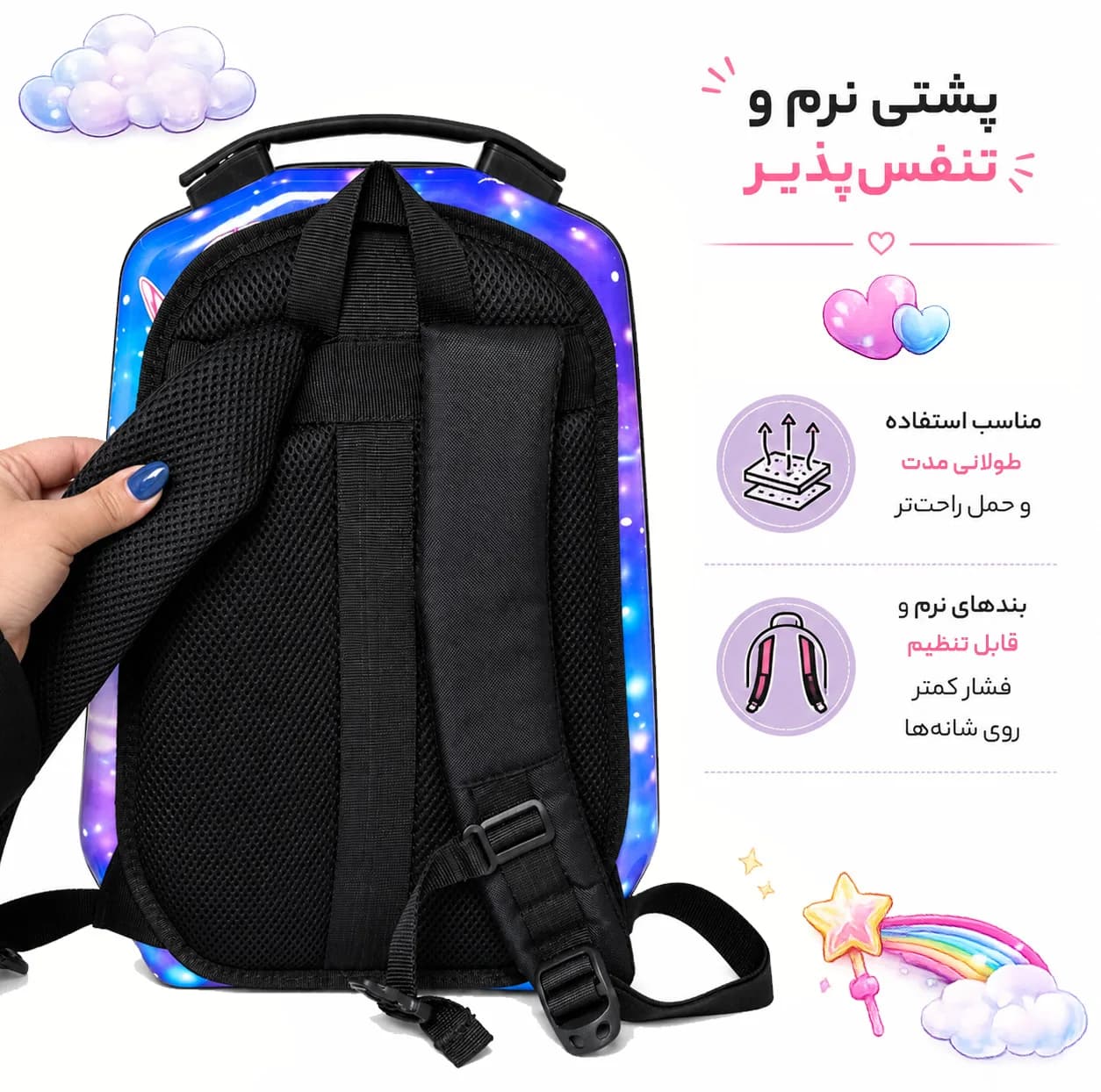 کوله پشتی مدرسه مارینوکس مارول مدل Unicorn — تصویر ۶