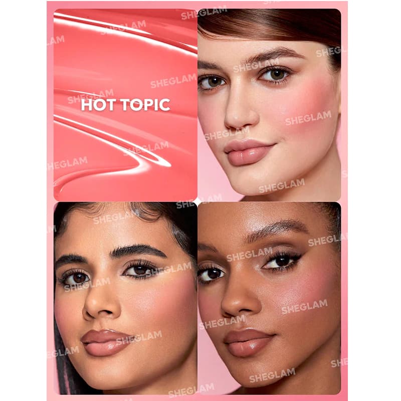 رژگونه مایع مات شیگلم مدل COLOR BLOOM رنگ HOT TOPIC — تصویر ۲