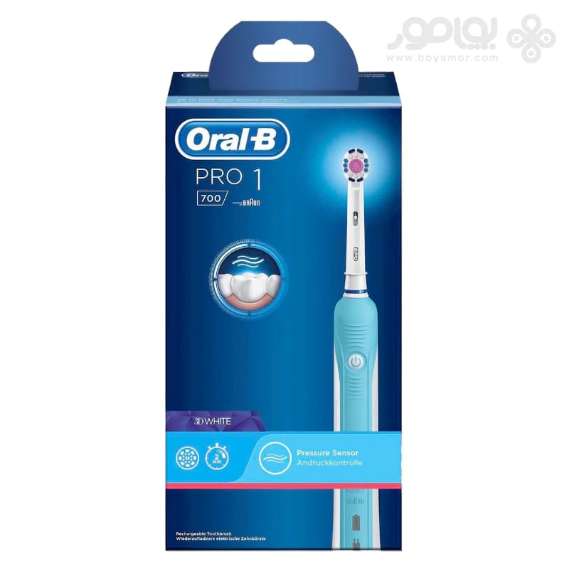 مسواک برقی اورال بی مدل PRO1 700 با سری سفید کننده