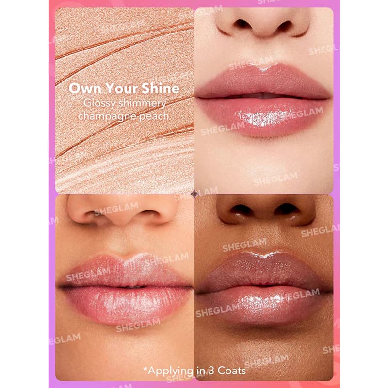 رژ لب پیچی براق و اکلیل دار شیگلم MIRROR KISS رنگ OWN YOUR SHINE — تصویر ۲