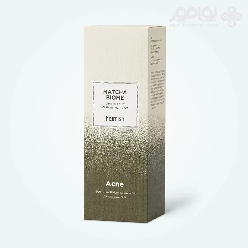 فوم شستشوی ضد آکنه هیمیش مدل MATCHA BIOME وزن 150 گرم — تصویر ۲