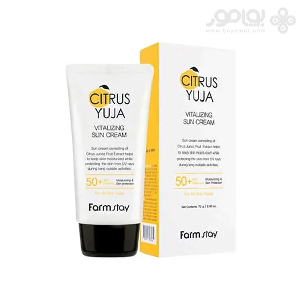 کرم ضد آفتاب احیا کننده فارم استی مدل CITRUS YUJA وزن 70 گرم — تصویر ۲