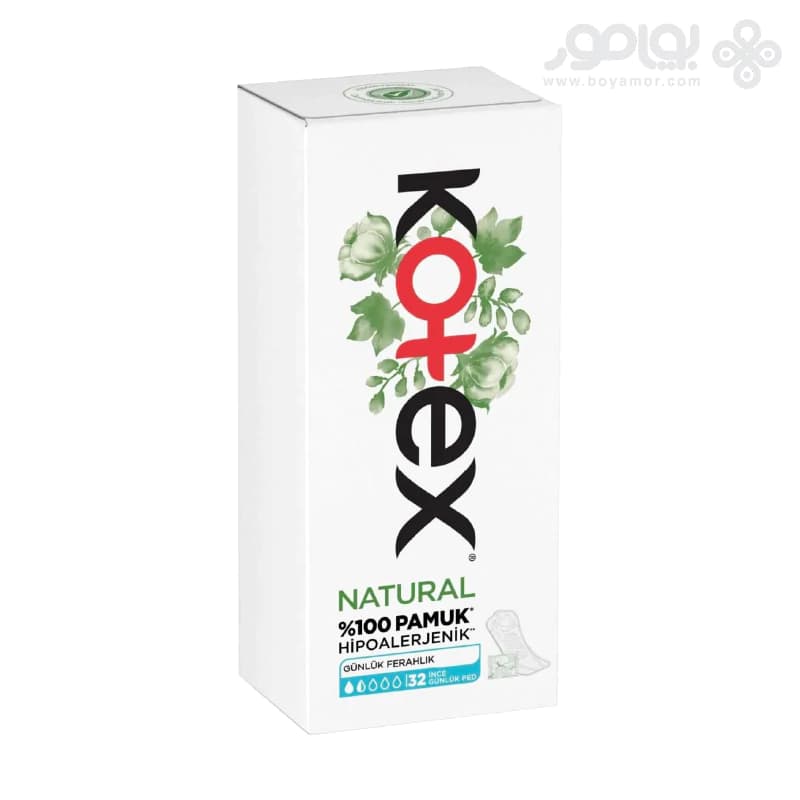 پد روزانه کوتکس مدل NATURAL بسته 32 عددی