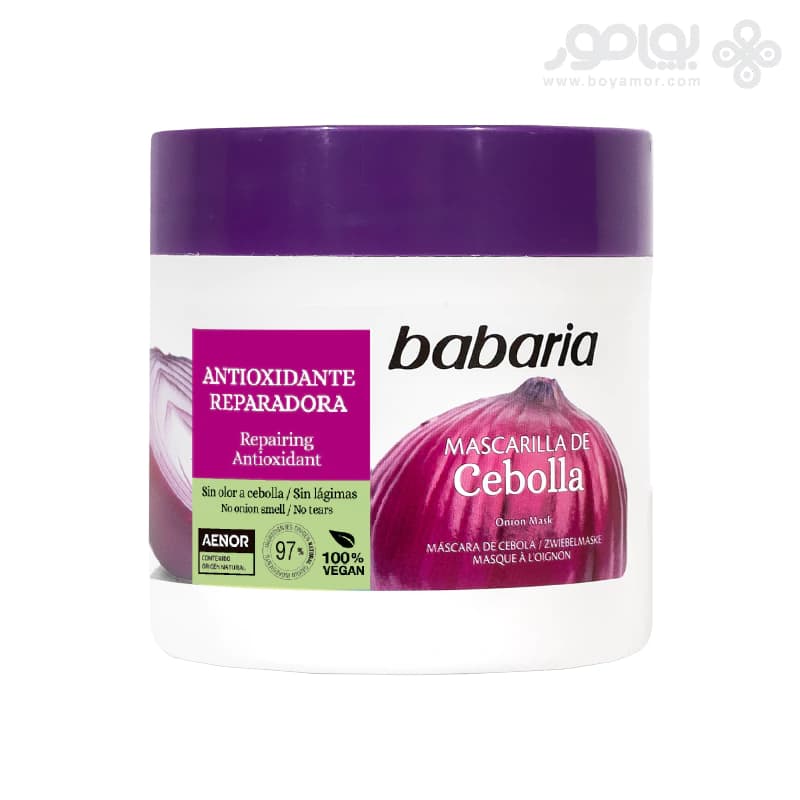 ماسک مو ترمیم کننده و آنتی اکسیدان باباریا مدل CEBOLLA