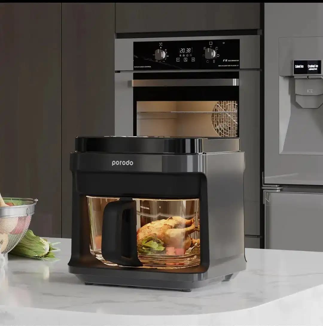 سرخ کن بدون روغن پوردو 5.5 لیتری مدل Full Glass Air Fryer — تصویر ۴