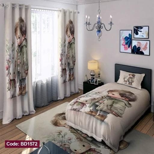 ست کامل ژورنالی روتختی چاپی پسرانه طرح پسر کد bd1572 (پس کرایه)