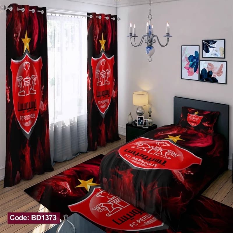 ست کامل ژورنالی روتختی چاپی پسرانه طرح پرسپولیس کد bd1373 (پس کرایه)