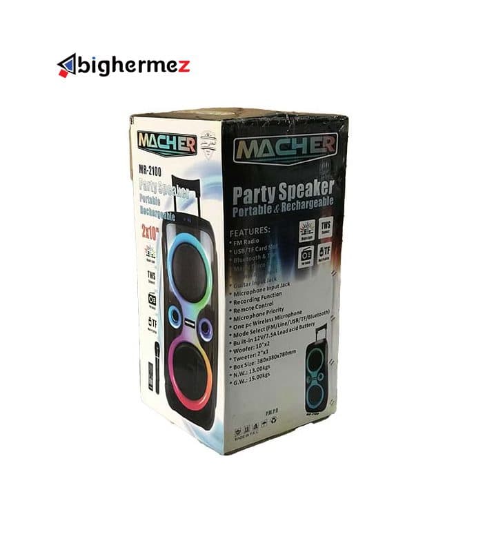 اسپیکر پارتی باکس مچر مدل MR-2100 — تصویر ۲