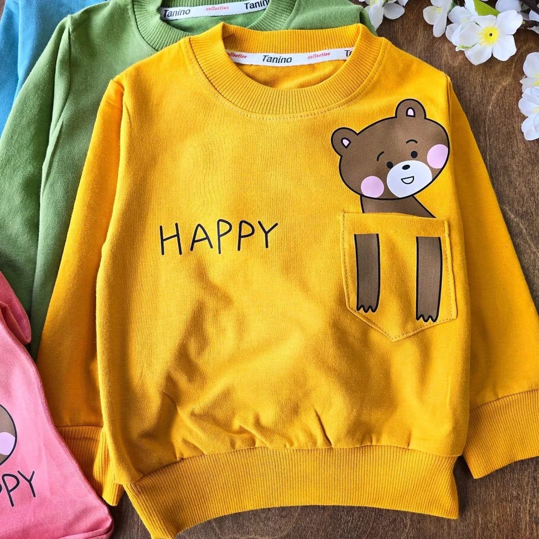 بلوز شلوار جیب دار خرس happy کد 3774 — تصویر ۲