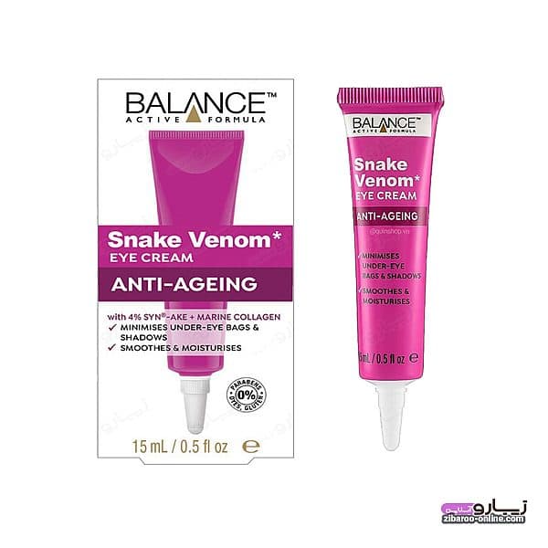 کرم دور چشم بالانس BALANCE مدل SNAKE VENOMضدپیری حجم15ml اصل انگلیس