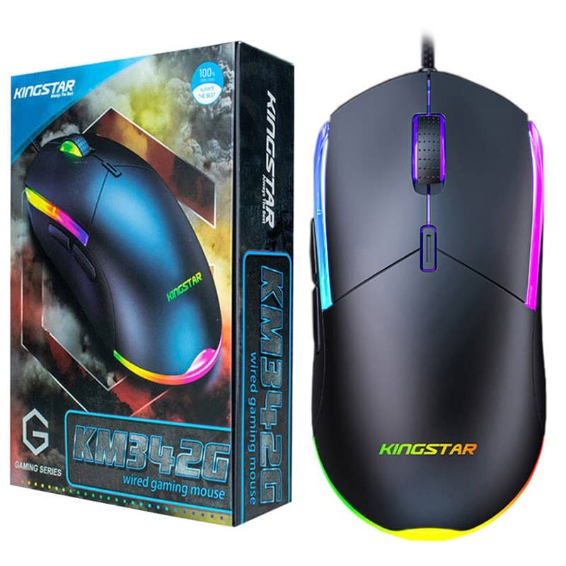 موس سیمدار گیمینگ 6 کلید RGB KingStar KM342G — تصویر ۲