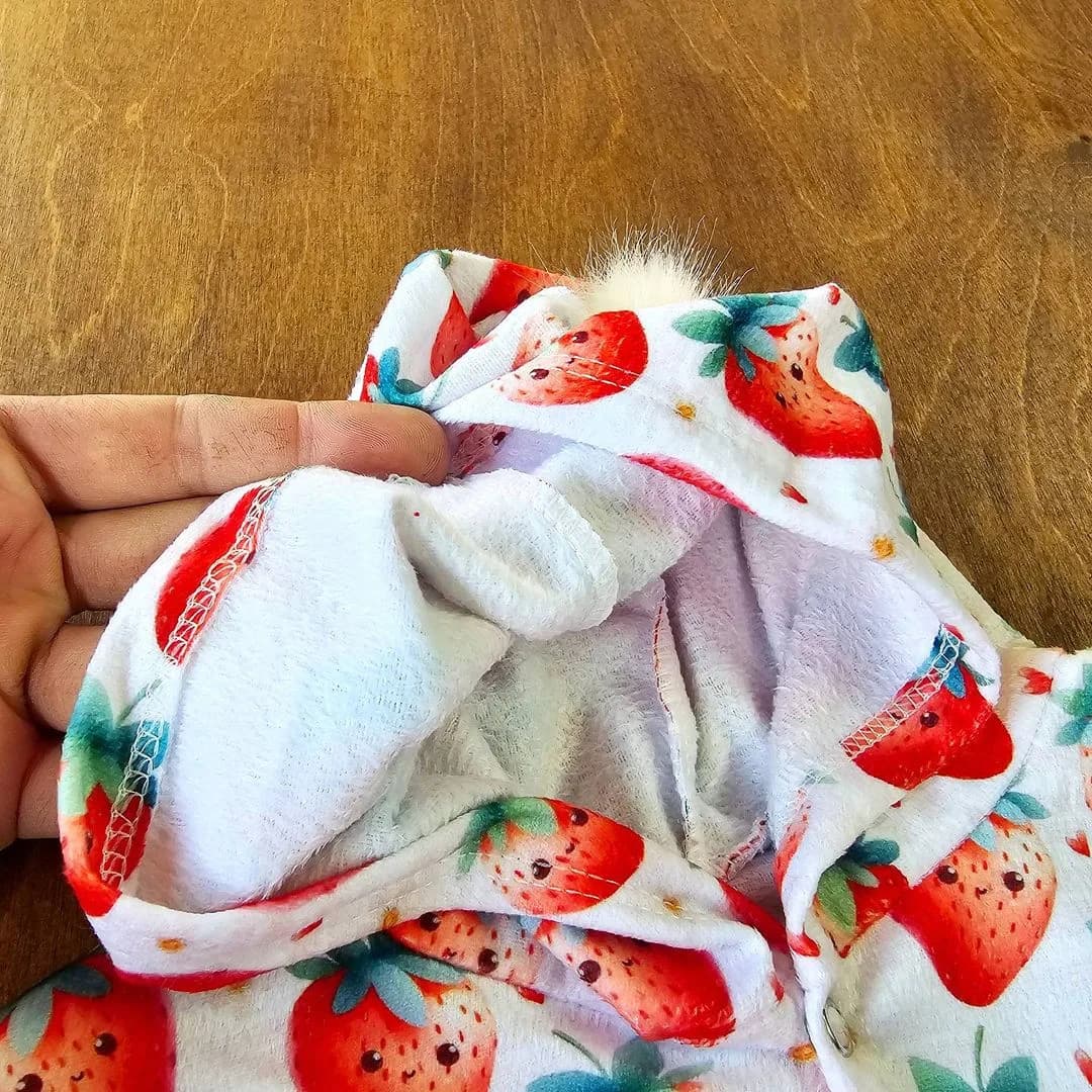 سرهمی مخمل روباه ببعی توت فرنگی کد 2671 — تصویر ۳