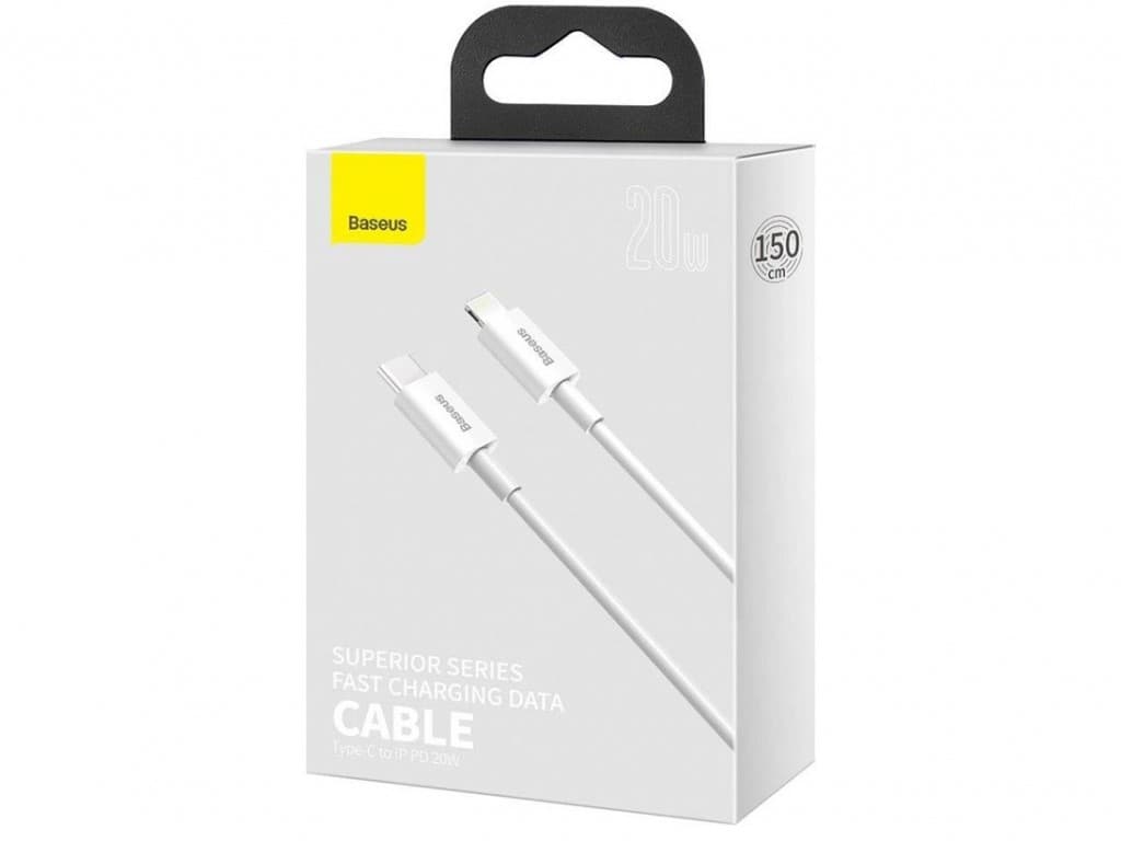 کابل شارژ ودیتا Type C به Lightning 1.5 متری فست PD 20W Baseus CATLYS-B02 با گارانتی یاس ارتباط — تصویر ۴