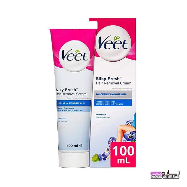 کرم موبر بدن ویت VEET مدل SENSITIVE SKIN SILKY FRESH حجم100ml سری جدید اصل