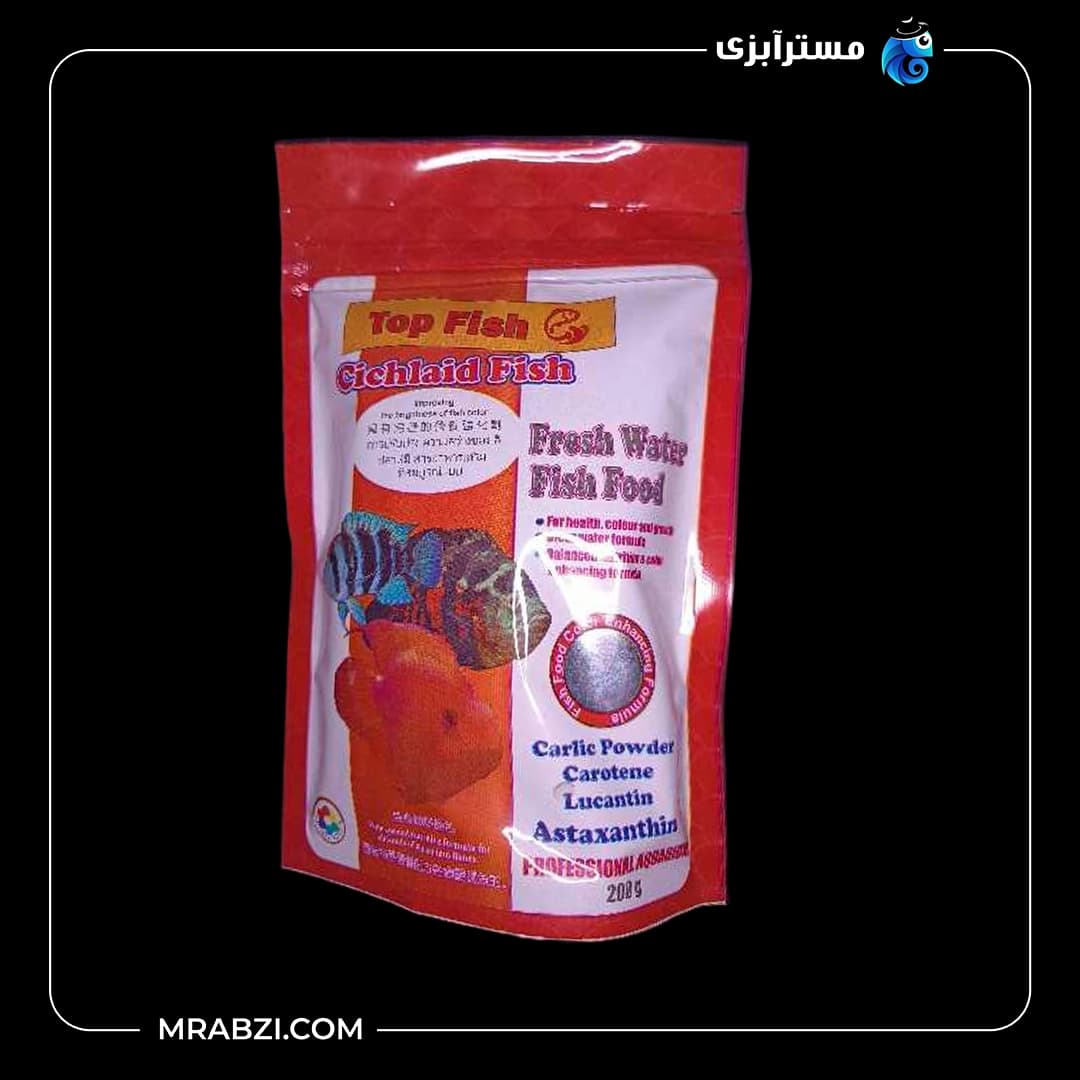 غذای عمومی ماهیان آکواریوم شامل غذای رنگ و رشد و اسپیرولینا (200 g)