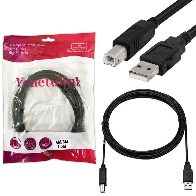 کابل پرینتر 1.5 متری نویزگیردار Venetolink — تصویر ۲