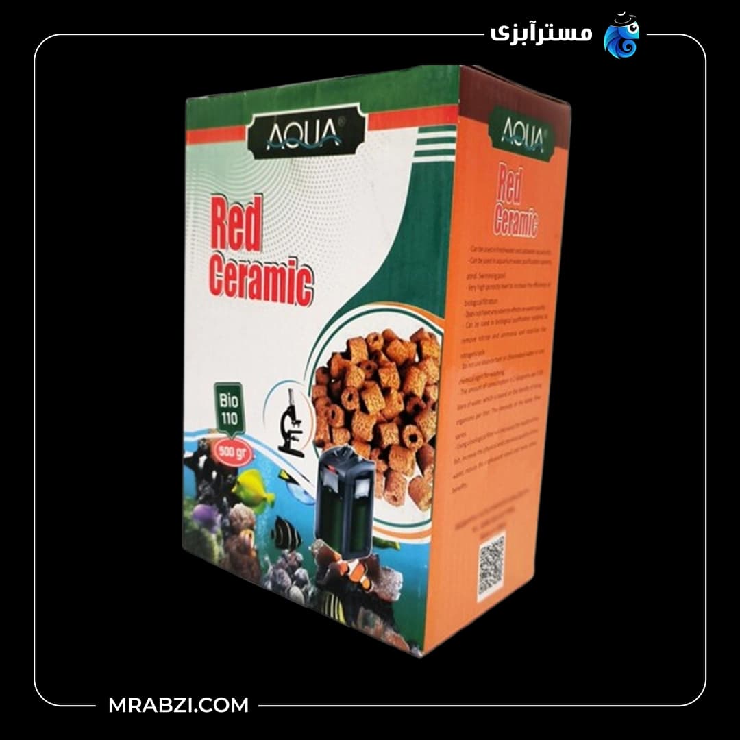 سرامیک قرمز آکواریوم آکوا مدل Bio-112 (500گرمی)