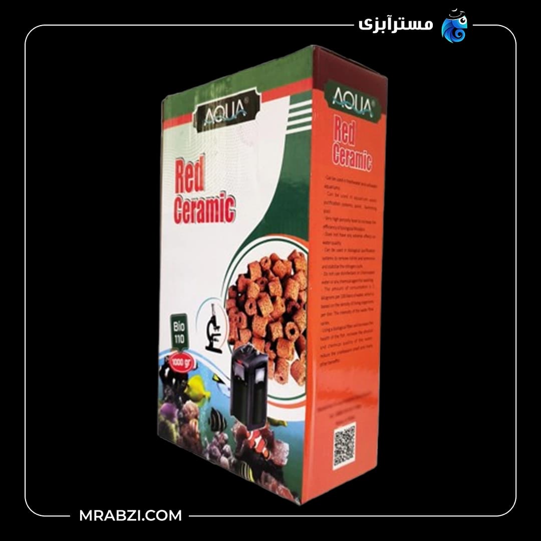 سرامیک قرمز آکواریوم آکوا مدل Bio-113 (1000گرمی)