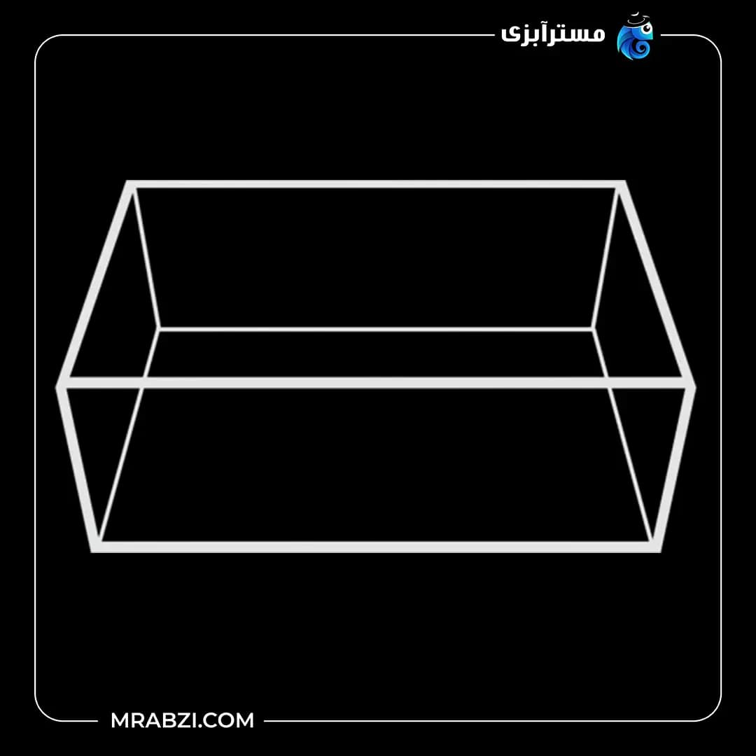 آکواریوم ریملس آکوا شیشه فلوت 10 میل (60*50*50)