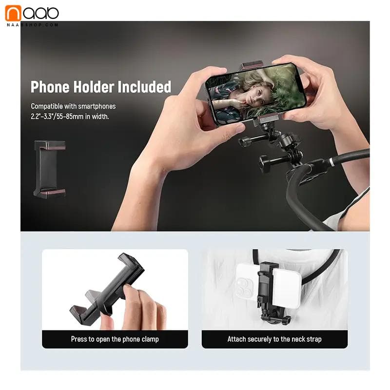 هولدر گردنی موبایل و دوربین ورزشی نیوور NEEWER Smartphone Neck Mount GP15 — تصویر ۴