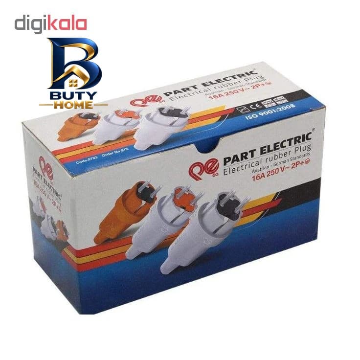 دوشاخه برق پارت الکتریک مدل 972 بسته ۱۰ عددی