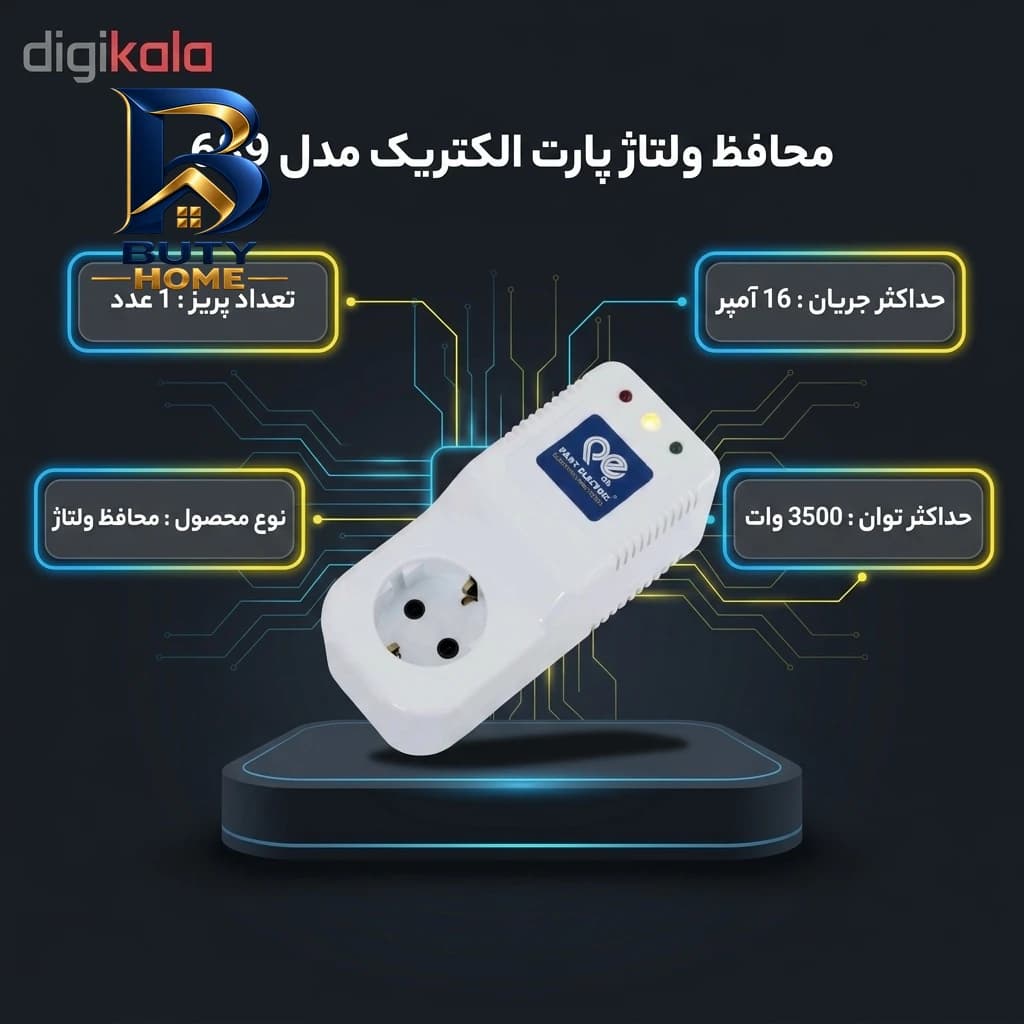 محافظ کولر گازی و یخچال لباسشویی پارت الکتریک کد 689 — تصویر ۵