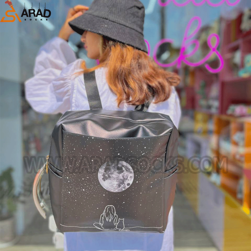 کوله پشتی چرم طرح دختر