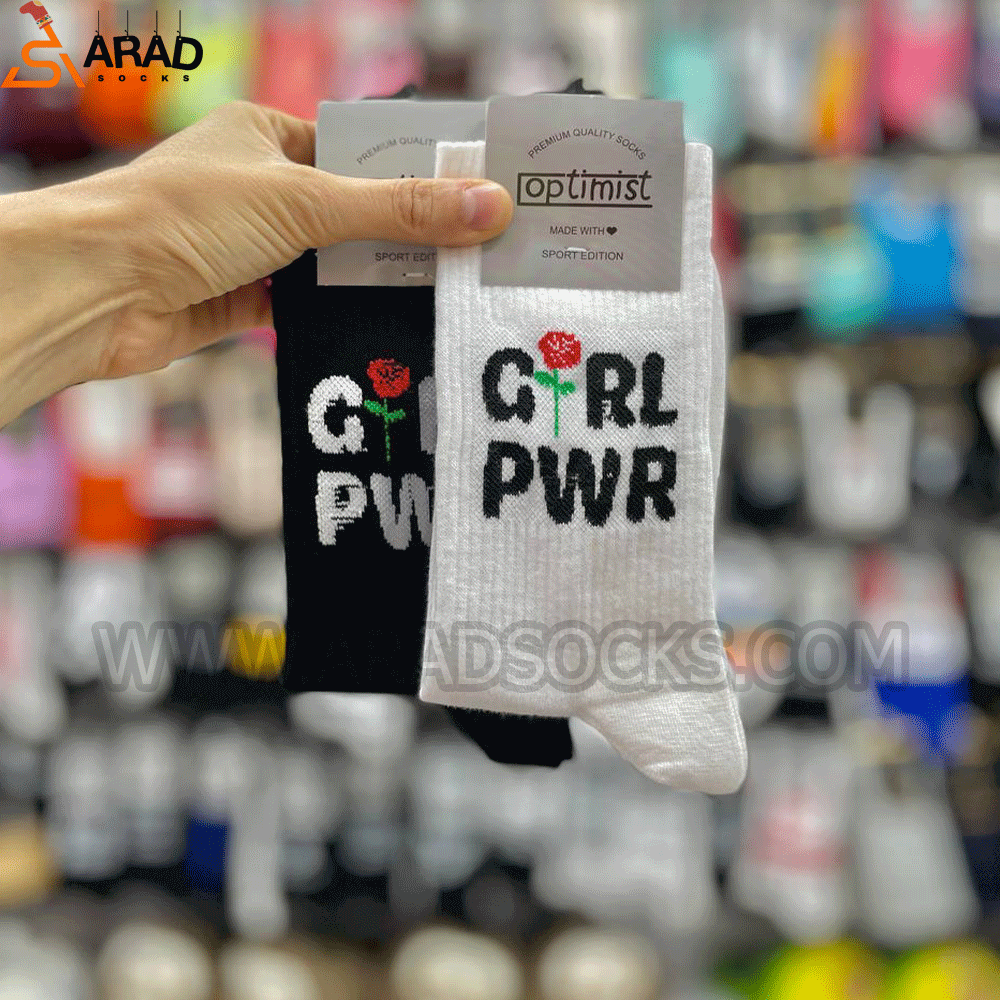 جوراب ساقدار طرح Girl power